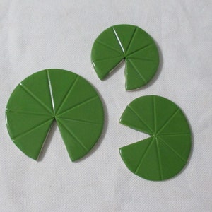X -  GORGEOUS LILY Pads Set - Ceramic Mosaic Tiles