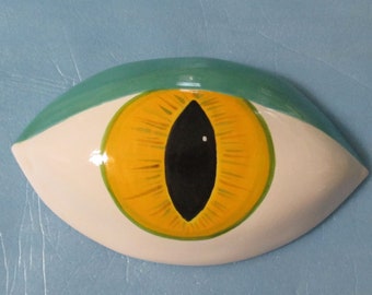 YBE - YELLOW Serpent 3-D Eye Plaque - Ceramic EYEBALL