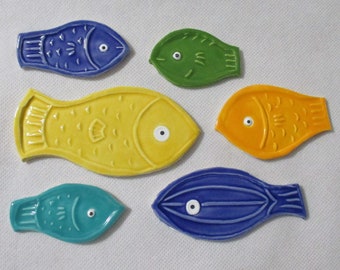 NF4 - STAMPED FISH Tiiles - Ceramic Mosaic Tiles