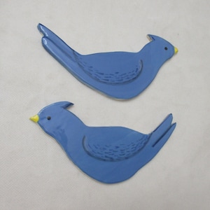 Blu - 2 BLUE BIRDS - Ceramic Mosaic Tiles