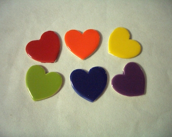 RBH3 - RAINBOW HEARTS Tiles - Ceramic Mosaic Tiles