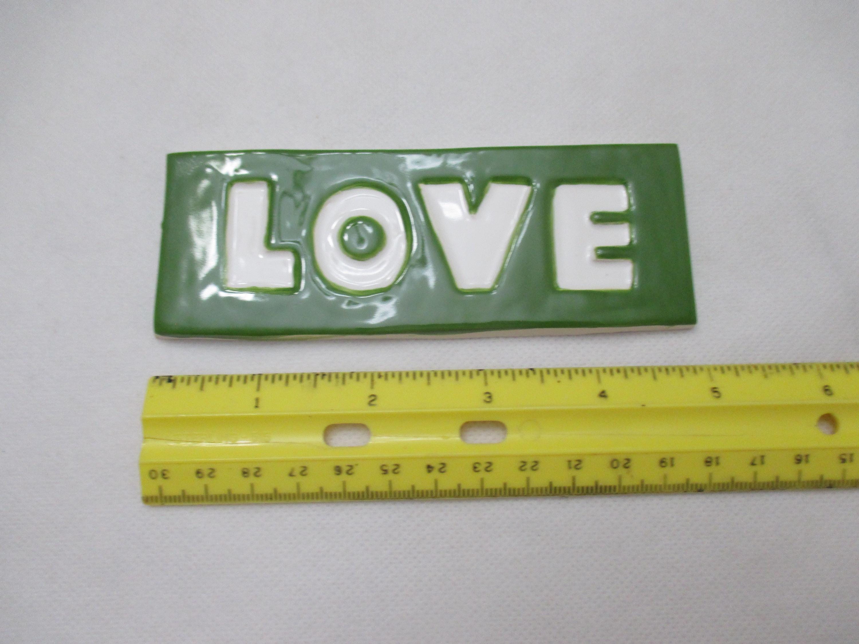 ☺︎love MG - Lg LOVE TILE - Ceramic Mosaic Tile - Etsy