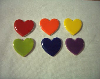 RBH8 - RAINBOW HEARTS Tiles - Ceramic Mosaic Tiles