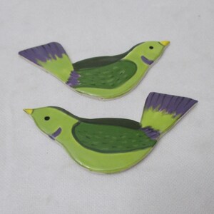GF - 2 GREEN BIRDS - Ceramic Mosaic Tiles