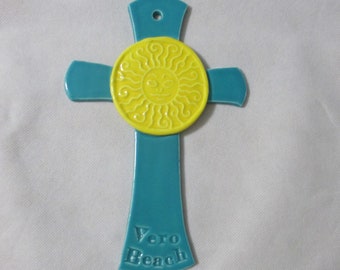 VB3 - VERO BEACH SUNSHINE Cross - Wall Hanging