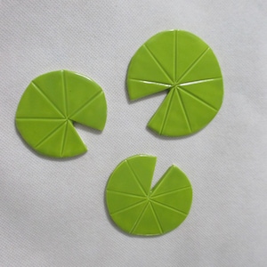 X -  GORGEOUS LILY Pads Set - Ceramic Mosaic Tiles