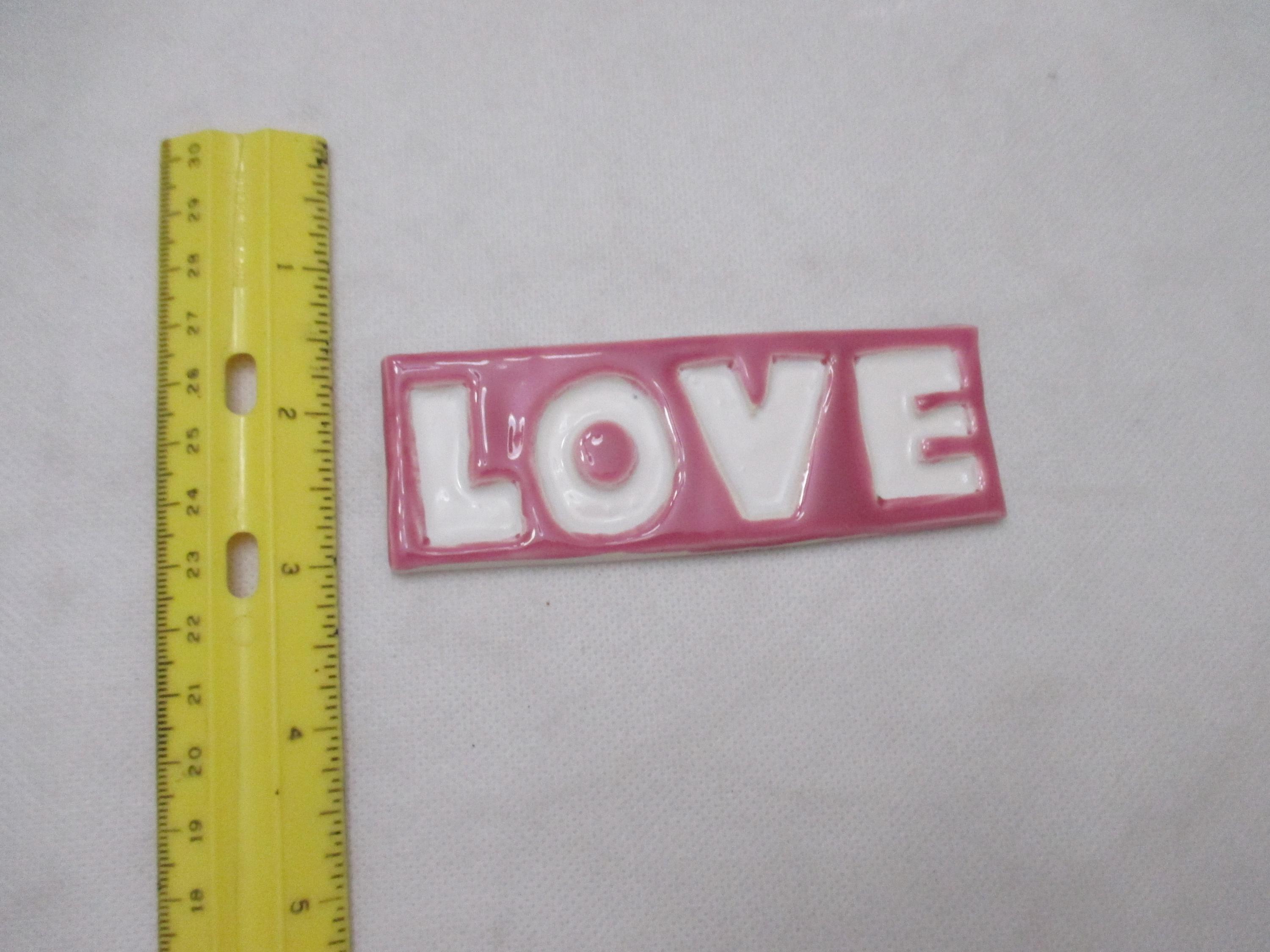 BBP - Lg LOVE TILE - Ceramic Mosaic Tile - Etsy