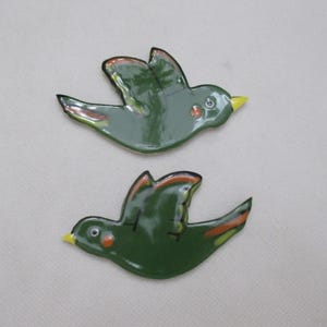P8 - Sm GREEN BIRDS - Ceramic Mosaic Tiles