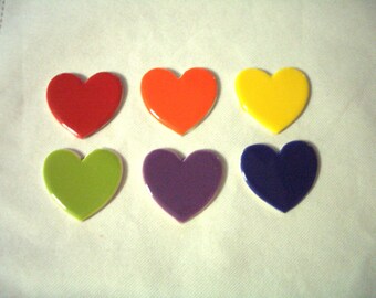 RBH1 - RAINBOW HEARTS Tiles - Ceramic Mosaic Tiles