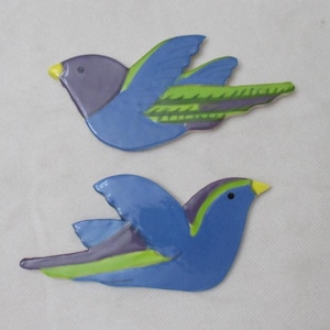 AP - 2 BLAUE VÖGEL - Keramik Mosaikfliesen
