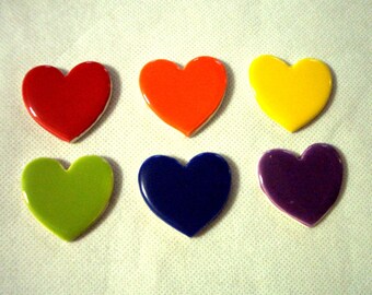 RBH7 - RAINBOW HEARTS Tiles - Ceramic Mosaic Tiles