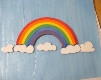 LRBC - Large RAINBOW, CLOUDS  . . .  Ceramic Mosaic Tile Set