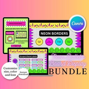 Bundel neon prikborddisplay