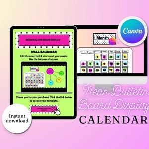 Neon Calendar Template