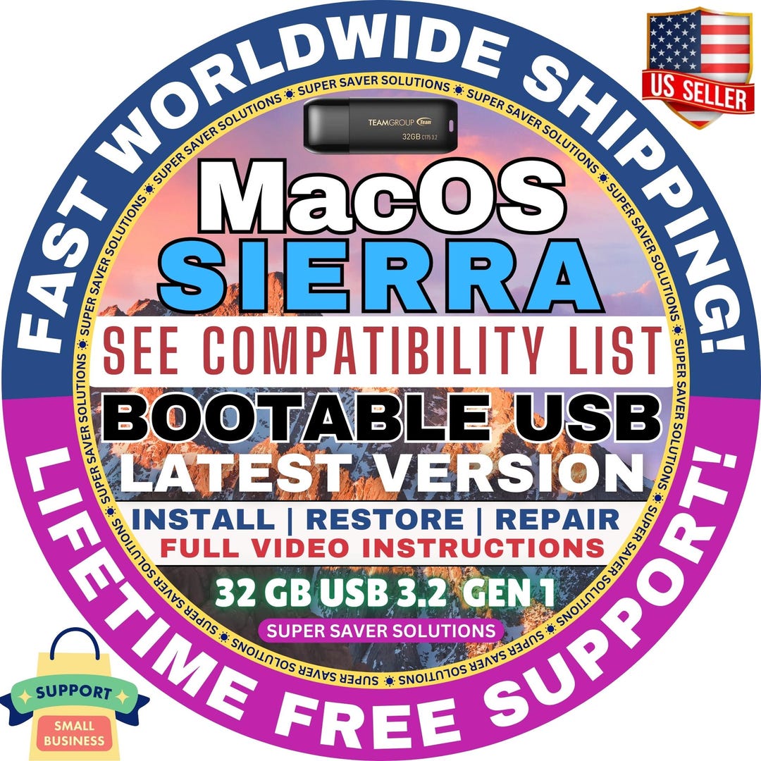 Easy Macos SIERRA Bootable USB Installer for COMPATIBLE Year & Model to ...