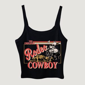 Country Crop Tank, Vintage Cowgirl Shirt, Western Rodeo Tank Top, Retro Summer T-Shirt, Concert Tank