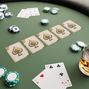 ace of spades poker cards, vintage style poker cards, gold ace poker cards, playing cards