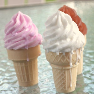 Eistüte Seife - Gastgeschenke Komplettes 10er Set - Eis Seife - Fake Food - Gastgeschenk Set - Geburtstagsparty - Seife für Kinder