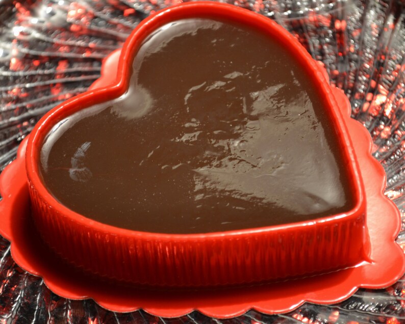 Chocolate Fudge Heart Soap Valentine Mothers Day Heart Soap Chocolate Fudge Dessert image 1