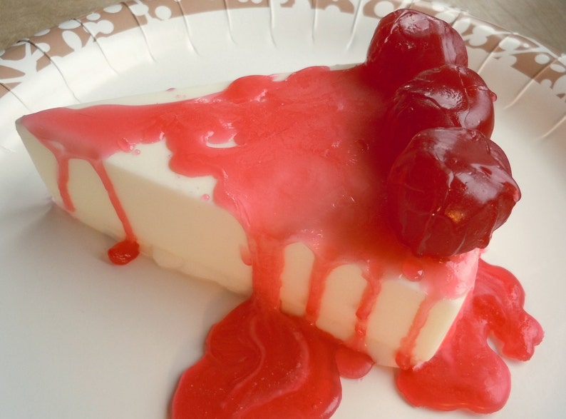 Cherry Cheesecake Soap Bakery Fake Food Food Soap Cheesecake Dessert Soap Valentines Day image 1