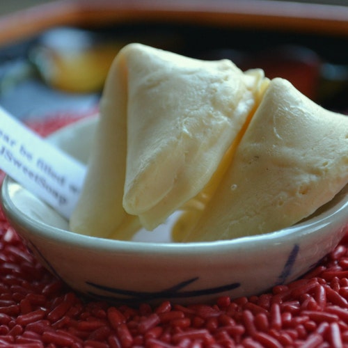 Chinese New Year Fortune Cookie Soap Set With Ceramic Dish Etsy