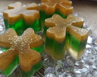 Erin Go Bragh Shamrock Soap - St. Patrick's day - Irish - Novelty Soap - Lucky - 4 Leaf Clover - Shamrock