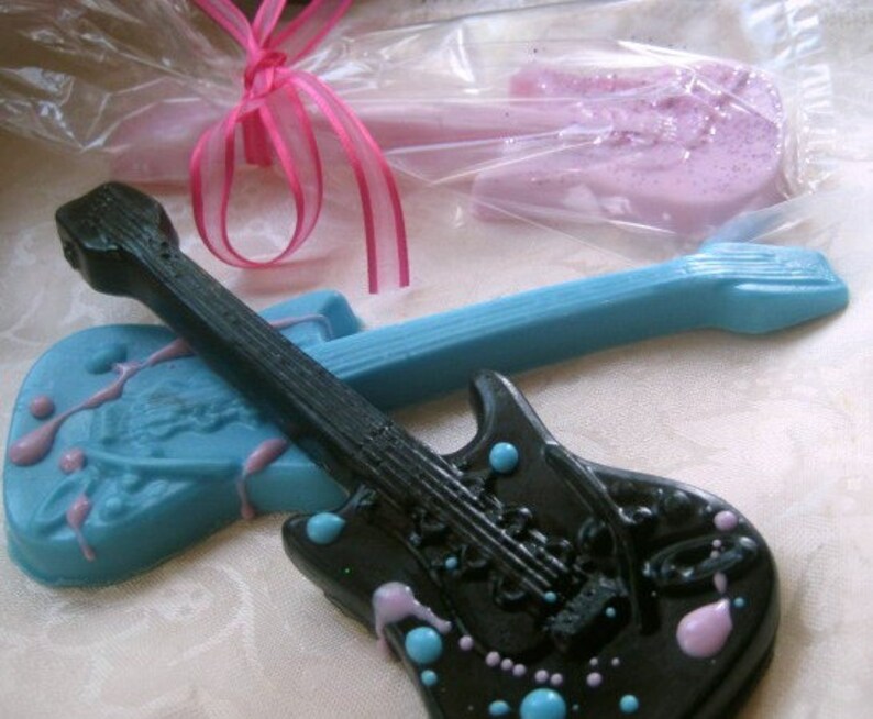 Rock and Roll Guitar Soap Party Favor Set of 10 Music Etsy