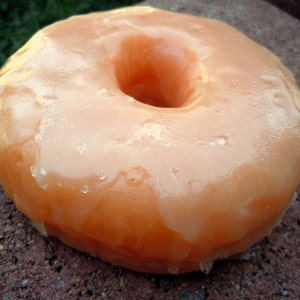 Glazed Pumpkin Donut Soap Doughnut Soap Donut Vegan Soap Fake Food Dessert Pumpkin Soap Food Prop Mothers Day image 1