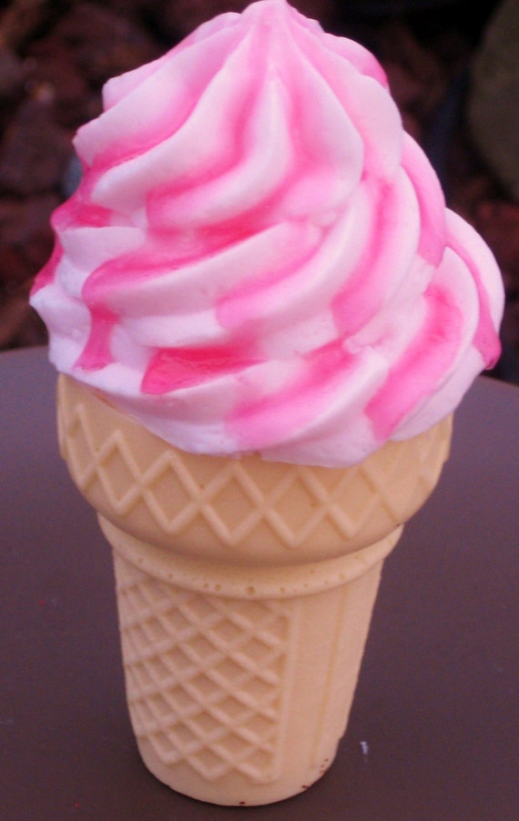 Items similar to Soap Ice Cream Cone - Vegan Sweet Strawberry Ice Cream