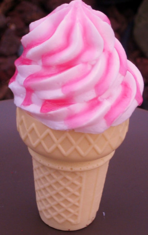 Items similar to Soap Ice Cream Cone - Vegan Sweet Strawberry Ice Cream