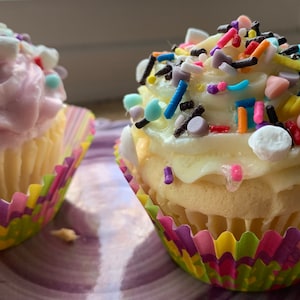 Sweet Sprinkles Cupcake Soap - Food Prop - Bakery - Dessert - Novelty Soap - Cupcake - Party Favor - Gift for Her - Mom - Mothers Day