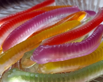 Gummy Wurm Süßigkeiten Seife - Gummy Worm Candy - Candy Soap - Lustige Seife - Neuheit - Food Requisiten - Fake Food - Gummy Candy - Halloween