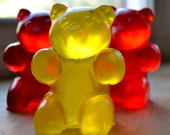 Large Gummy Bear Soap - Party Favor Set of 10 - Soap for Kids - Holiday - Candy Soap - Soap for Kids - Gummy Bears - Novelty Soap - Gift Set