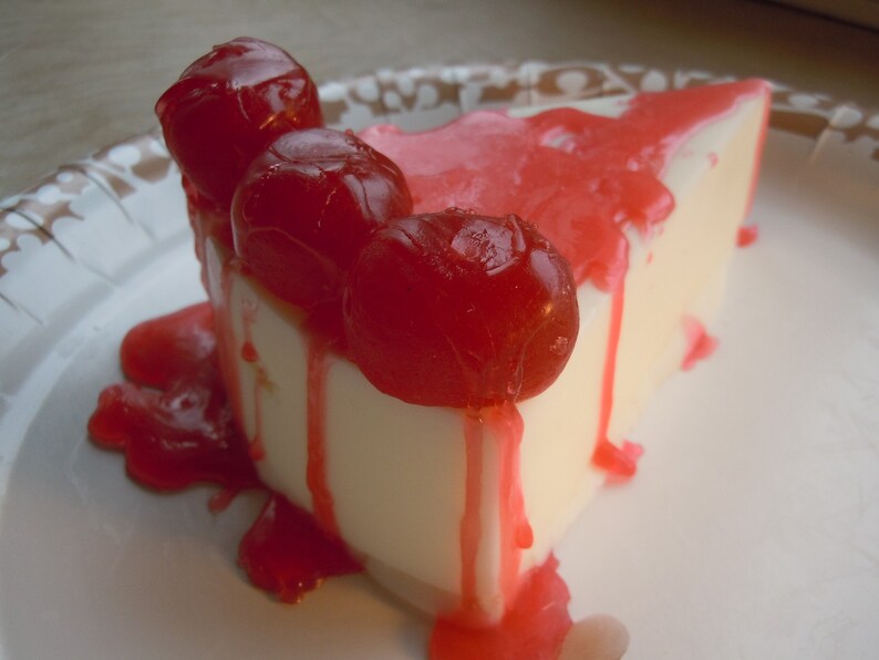 Cherry Cheesecake Soap Bakery Fake Food Food Soap Cheesecake Dessert Soap Valentines Day image 3