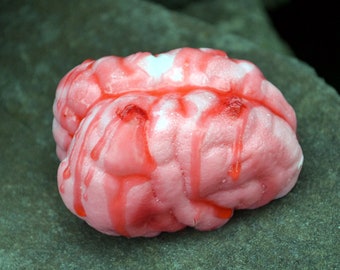 Mini Bloody Brain Soap - Featured at Walker Stalker Con NY/NJ - Halloween Soap - Halloween Decoration - Halloween Favor