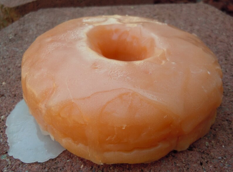 Glazed Pumpkin Donut Soap Doughnut Soap Donut Vegan Soap Fake Food Dessert Pumpkin Soap Food Prop Mothers Day image 2