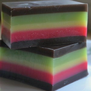 Neopolitan Cookie Soap Bakery Soap Cookie Food Soap Italian Cookie Neopolitan Cookie Fake Food Prop Rainbow image 2