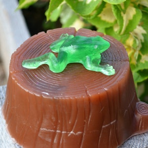 Childrens Soap - Frog on a Log Novelty Kids Soap - Frog Soap