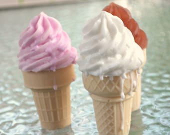 Ice Cream Cone Soap - Ice Cream Soap - Dessert - Food Soap - Dessert Soap - Gift Idea - Party Favor - Fake Food - Prop - Fathers Day
