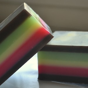 Neopolitan Cookie Soap Bakery Soap Cookie Food Soap Italian Cookie Neopolitan Cookie Fake Food Prop Rainbow image 1