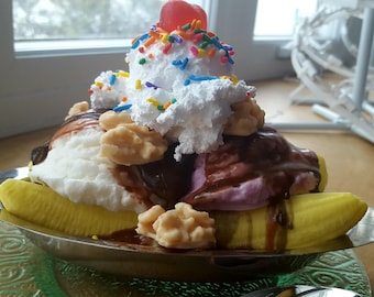 Banana Split Sundae Soap - On Display at the 63rd Annual Emmy Awards - Ice Cream Soap - Food Soap - Food Prop - Banana Split