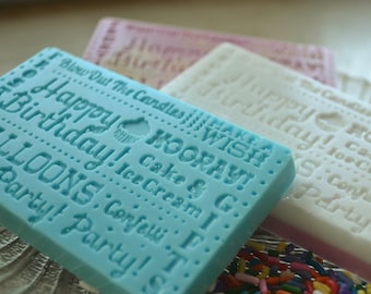 Happy Birthday Soap Bar - Vegan Soap - Birthday Party Favor - Novelty Soap - Kids Party Favor - Vegan Soap - Boys - Girls