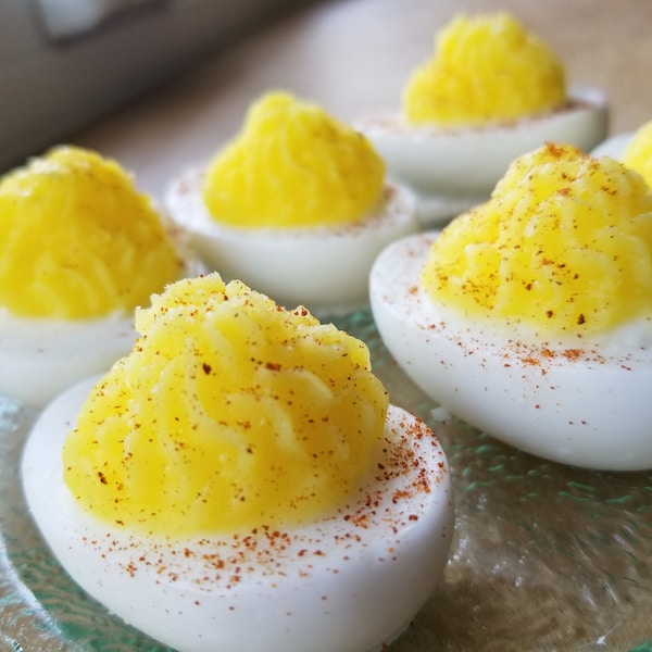 Realistic Deviled Egg Soaps - Egg Soap - Food Soap - Foodie - Appetizer - Brunch Party Favor - Breakfast - Hostess Gift - Novelty Soap