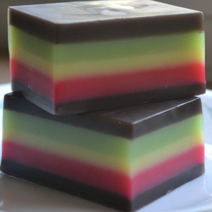 Neopolitan Cookie Soap Bakery Soap Cookie Food Soap Italian Cookie Neopolitan Cookie Fake Food Prop Rainbow image 5