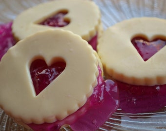 Cookie Soap - Sweetheart Linzer Tart Cookie Soap - Holidays - Valentine's Day - Love - Fake Food - Dessert - Bakery - Gifts - Mothers Day