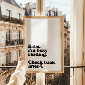 Busy Reading Print | Bookish Wall Art | Reader Wall Art | Book Print | Reader Print | Book Poster | Gifts For Readers | Book Lover Wall Art
