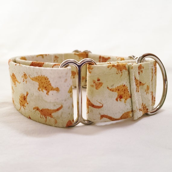 Dinosaur Dog Collar Choose Buckle or Martingale Dog Collar 1 Etsy