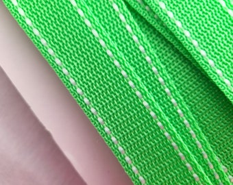 9 Yards Lime Green 1 inch Polypropylene Webbing- Wrights Webbing