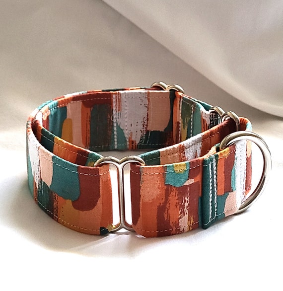Multicolor Dog Collar-1 inch, 1.5 inch, 2 inch Martingale Collar- Matching Leash