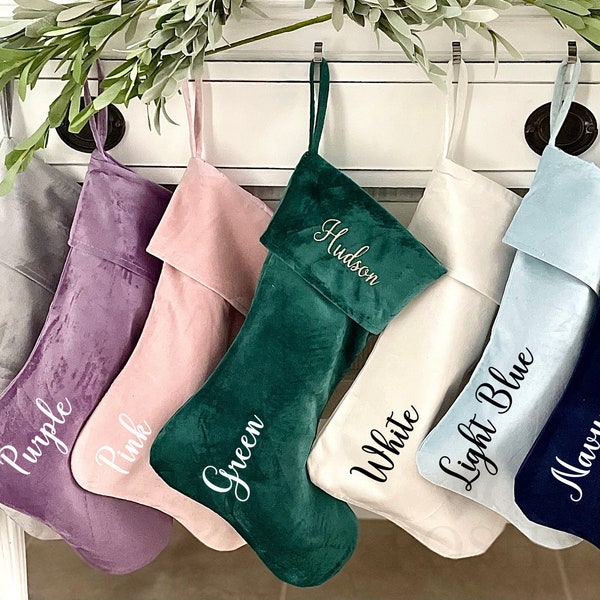 Personalized Christmas Stocking, Christmas Stocking, Kids Stocking, Family Stockings, Velvet Christmas Stocking